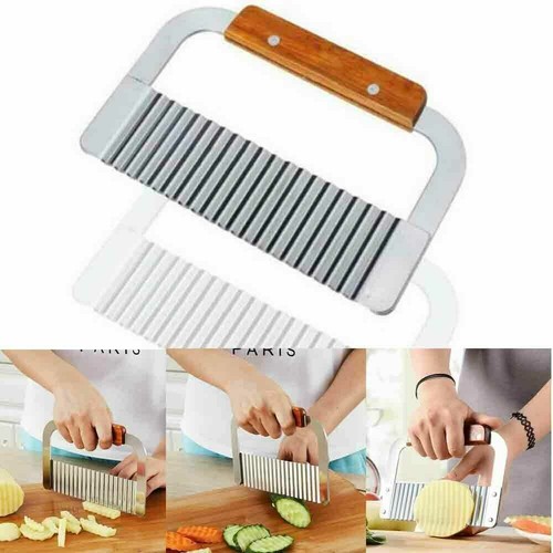 Stainless steel potato crinkle - steel,